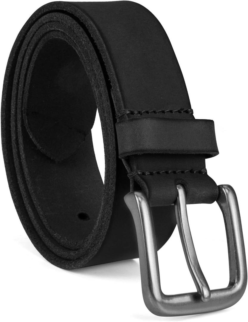 Timberland Men's Classic Leather Jean Belt (Black)