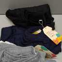 3 Pack Boys Sweatpants Straight Leg Athletic Open Bottom Joggers Lightweight Drawstring Kid Pants with Pockets (X-Large, Black, Navy Blue, Gray)