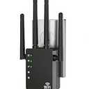 WiFi Repeater Signal Extender, Extends Coverage to 12880 Sq.ft, Handles 105 Devices, Dual-Band 5GHz/2.4GHz Wireless Repeater Amplifier, WiFi Extender for Home Use