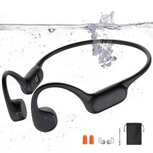 Swimming Headphones,Bone Conduction Headphones Bluetooth 5.4,IPX8 Waterproof,32G Memory Sports Headphone,Underwater Headphone with MP3-Player for Swim,Open Earphones for Swimming (Black X20)