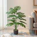 Florisso 28" Artificial Monstera Plant Tall Fake Faux Plants Indoor Outdoor Tree for Living Room Home House Decoration