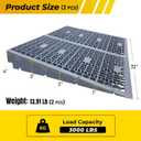 HOXWELL Modular Threshold Ramps for Doorways, 4" Rise Wheelchairs Ramps for Home, Solid Upgrade Material 3000 Lbs Load Capacity Door Ramps for Wheelchairs and Cars (2 PCS)