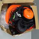 GREEN DEVIL Chainsaw Safety Protective Helmet Forestry Helmet with Build-in Visor Mesh Face Shield Ear Muffs 4 in 1 Ideal for Arborist Tree Work DIY Outdoor Logging Hard hat
