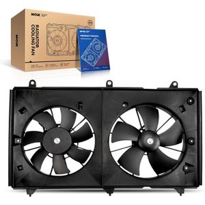 KAX Engine Radiator Cooling Fan, Compatible with 2003-2007 Accord 2.4L, Replace # 620225, 19015RAAA01, 19030RAAA01, 38616RAAA01, 38611RAAA01, 19020PND003
