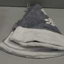 Christmas Tree Skirt, Fur Rustic White Xmas Tree Skirt,Snowy Christmas Trees Mat Decorations Indoors,Deer and Snowflake Pattern (36 inches, Two Deers)