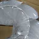 Large Pleated Empire Lamp Shade, White Linen Fabric Box Replacement Lampshade, 5.9" Top x 18.5" Bottom x 11" Slant, Spider Fitter Shade for Table Lamps, Floor Lamps, 1 Pack
