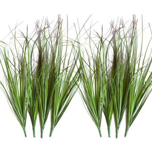 8PCS Artificial Plants, Shrubs Wheat Grass Greenery Stems for Home Decor, Fake Tall Grass Plant for Outdoor Indoor Decor