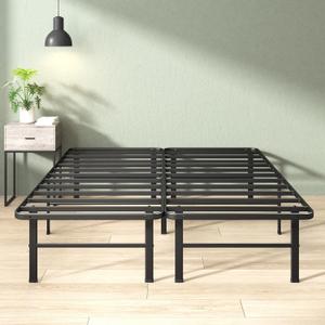 Zinus Rumi 14in Queen Metal Bed Frame, Quick Assembly SmartBase Mattress Foundation, Heavy Duty Sturdy Steel with No Box Spring Needed, Eco-Friendly Packaging, Black