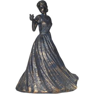 Sculptures Home Decor Bookshelf Decorative Objects Resin Large Home Decor Girl Statue Holding Bird Office Shelf Decor Room Decor Gifts for Women
