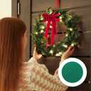 2 x 24 Pcs Christmas Wreath Pad, Christmas Door Protector Felt Adhesive Non Slip Door Garland Wreath Backing Padding Prevent Decorative Protection for Xmas Holiday Scratch Dings Dent(Green)