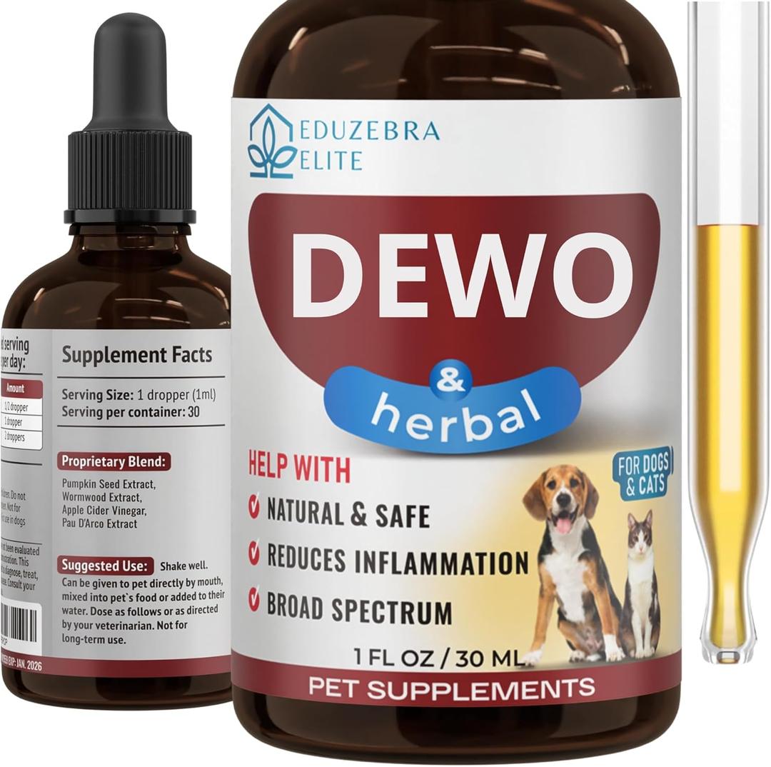 Cats and Dogs Natural Broad Spectrum Treatment  Against Parasites and Toxins  Herbal Medicine Support  All Breeds and Size  Puppy & Kitten