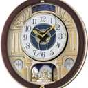 Seiko Melodies in Motion Wall Clock, Golden Pillars