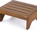 StrongTek Bamboo Bed Step Stool for Adults & Kids  Wide 16" Platform, 300 lbs Capacity, Non-Slip Drainage Surface, 6.5" Height Safe Bedside Stool, Bathroom Shower Step & Office Foot Rest (Walnut)