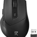 Redragon Wireless Mouse, 2.4GHz Ergonomic Optical Mouse with USB Receiver, 18 Months Battery Life, 5-Level 4000 DPI, 6 Button Computer Mouse for Laptop, Windows, Mac, PC, Chromebook