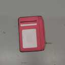 Tipmile Credit Card Holder for Women Slim Minimalist Front Pocket RFID Blocking Wallet Small Compact Card Case with ID Window, Vibrant Pink