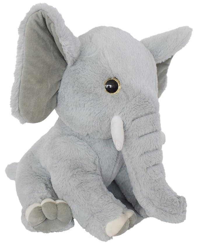 Hideekoog Elephant Stuffed Animal for Kids,8 inch Realistic Animal Plush Toy Lying Down Posture Animals,Plush Cute Elephants Gift for Boys Girls Adult Birthday Hug Teaching(S-Elephant)
