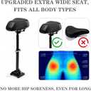 Adjustable electric scooter seat, suitable for all 8.5-inch and 5.3-6 inch scooter pedals, upgraded and enlarged waterproof seat cushion, shock-absobing riser, stable and firm, adjustable height
