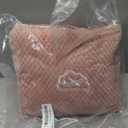 BEDELITE Travel Blanket with Bag, Ultra-Soft Jacquard Fleece Blanket with Luggage Sleeve & Backpack Clip, Airplane Blanket Travel Essentials, Pink (40"x65")