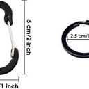 2 Pieces Carabiner Keychain Hook Paracord Keychain with Carabiner Heavy Duty Keychain Lanyard for Backpack Outdoors