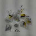 Antique Rose Flower Cabinet Knobs, Vintage Kitchen Shabby Chic Zinc Alloy White Drawer Pull Handles for Dresser Vanity Nightstand Cupboard Wardrobe, 8 Pack (Silver Line)