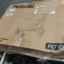Petbobi Dog Stroller for Large & Medium Dogs - Easy Fold Dual Entry Pet Stroller with One-Foot Brake, All Terrain Wagon Cart with Air Mesh, Ideal for Large Senior Pets up to 80 lbs, Black