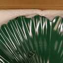 Green Charger Plates Flower Shape, 13 Inch.Set of 6 Plastic Decorative Plates for Table Setting, Party, Wedding.