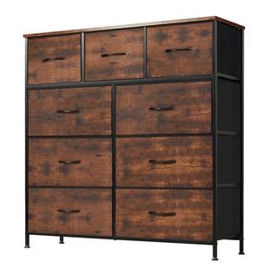 Amazon.com: DUMOS Dresser for Bedroom, Storage Organizer with 9 Drawers, Chest of Drawers with Fabric Bins, Sturdy Metal Frame, Wood Tabletop for Guest Room, Closet, Entryway, Nursery : Home & Kitchen
