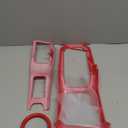 CTMAOYI Red Carbon Fiber Shift Panel Cover for Jeep Wrangler JL JLU & Gladiator JT, 2PCS Cup Holder Trim Interior Accessories Compatible with 2018-2024 Models