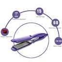 MBHAIR Ceramic Crimper Iron for Volumizing Fluffy Hairstyle, Corrugation Crimper Hair Iron, Anti Static Ceramic Hair Crimping Iron Adjust Temperature (Purple)
