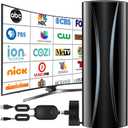 2800+Miles Range TV Antenna,360 Reception TV Antenna Indoor with Amplifier Signal Booster Support 4K 8K 1080p All TV's-38ft Thick Coaxial Cable
