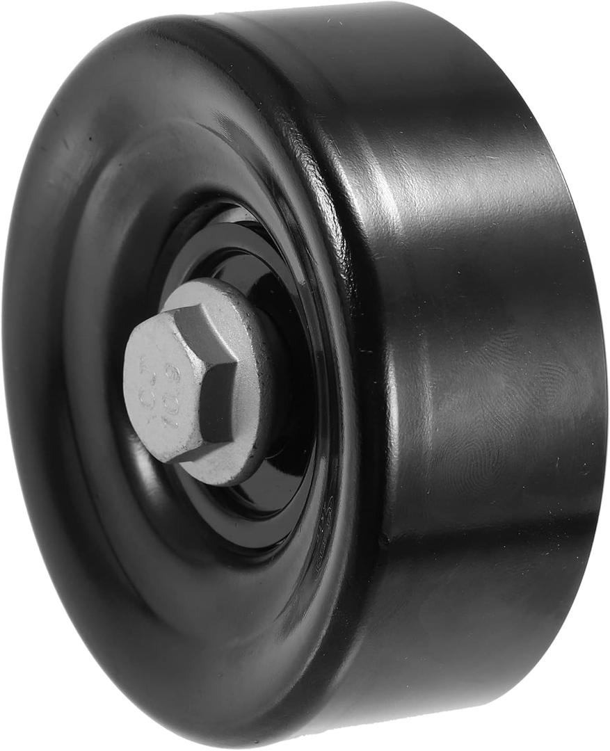 X AUTOHAUX 252863E001 Car Drive Belt Idler Pulley Deflection Guide Pulley for Hyundai Santa Fe 2007-2009 for Kia Optima SX 2009-2010 Belt Tensioner Pulley for Kia Rondo 2007-2010