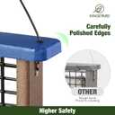 Kingsyard 2 Pack Double Tail-Prop Suet Bird Feeder