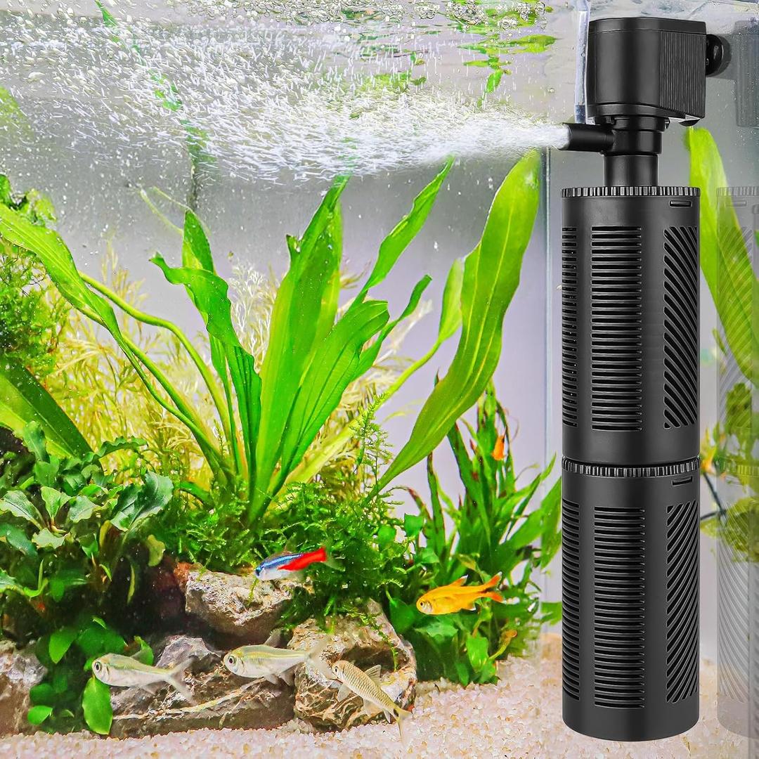 hygger 30-70 Gallon Submersible Aquarium Power Filter in-Tank Filtration with Aeration for Saltwater and Freshwater Fish Tank Internal Filters 264 GPH hygger 30-70 Gallon Submersible Aquarium Power Filter in-Tank Filtration with Aeration for Saltwater and Freshwater Fish Tank Internal Filters 264 GPH