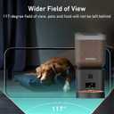 Automatic Dog & Cat Feeder with Camera & WiFi 8L/34 Cups, 1080P Night Vision, 2.4 & 5G WiFi, 2-Way Talk, 10s Voice Recording, Timed Food Dispenser, Up to 99 Portions, 15 Meals Per Day