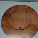 Farmhouse Oak 16" Lazy Susan Turntable Organizer for Cabinet, Round Wooden Lazy Susan Organization and Storage for Dining Table, Pantry, Kitchen, Countertop, Cupboard,Home Decor, Walnut Wood (16")