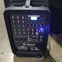 Professional Portable All-in-One Integrated 2-Way PA System Fixed Setup, Suitcase Design w/ 8-Channel Mixer, 2 Speaker Stands, Bluetooth, Mic for Performances, Presentations