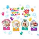 Ashley Productions Healthy Bubbles Smart Poly Mini Bulletin Board Set Washing Your Hands Set, 36 Pieces