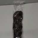 FLUFYMOOZ Wavy Curly Claw Clip Ponytail - Natural Synthetic Hairpiece, 18 Inch (Dark Chocolate Brown)