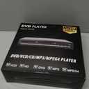 Region Free DVD Player, 1080p HDMI Upscaling, Compact Multi-Format CD/DVD/USB Player for Smart TV, Plays All Region DVDs & Multi-Format, HDMI/RCA Cables & Remote Included for Home TV (Black)