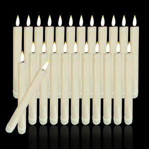 24 Pcs Flameless LED Taper Candle Battery Operated Flickering LED Candle with Warm Light for Church Valentines,Wedding, Halloween, Christmas, Battery Not Included (set of 24 warm white)