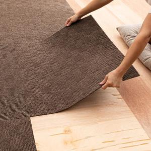 Mohawk Home 24" x 24" Indoor/Outdoor 0.25" Pile Height, Peel and Stick Carpet Tile, Brown Polyester, (15 Tiles) (60 sqft/Box)