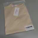 Women's 2024 Off Shoulder Satin Tops Elegant Casual Short Sleeve Asymmetrical Neck Silk Blouses Shirts (Beige, XL)