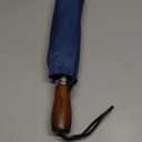 Umbrellas for Rain, Heavy-Duty Windproof 47" Travel Umbrella, 3-Layer Vented Canopy, 10 Fiberglass Ribs, Auto Open/Close, Large Coverage for 1–2 People, Wooden Handle, Recycled Fabric, Gift for Men & Women, Lifetime Replacement