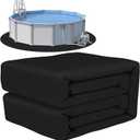 Thicker Upgraded Pool Liner Pad  Pre-Cut for 18' Round Above Ground Pool  Premium Felt Fabric  Protects Liner from Punctures and Leaks  Easy to Install and Trim Black