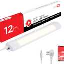 UltraPro 12 inch Smart Plug-in Linkable Under Cabinet Lights, Dimmable, Warm White Light (2700K), Wi-Fi App Controlled, Timer, LED Under Cabinet Lighting, Under Counter Lights for Kitchen, 56969