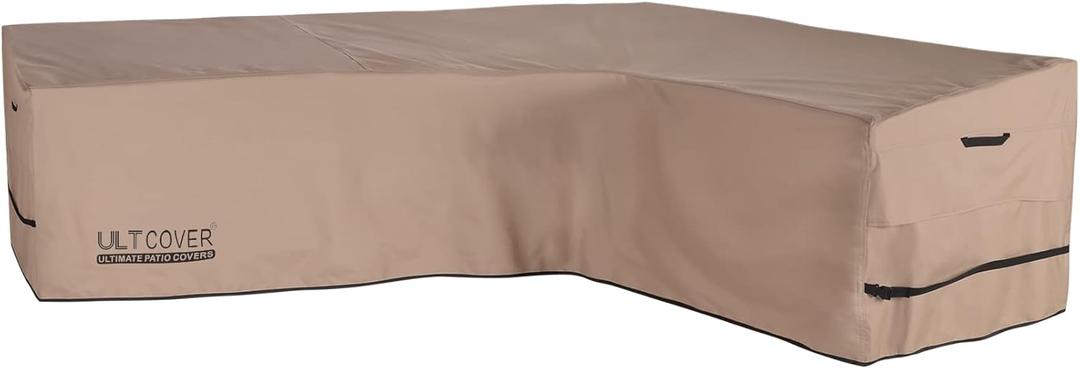 ULTCOVER Patio L-Shaped Right Facing Sofa Cover Waterproof for 6-Seater Outdoor Sectional Furniture Couch 110W (Back Length) x 85W (Right Side) ULTCOVER Patio L-Shaped Right Facing Sofa Cover Waterproof for 6-Seater Outdoor Sectional Furniture Couch 110W (Back Length) x 85W (Right Side)