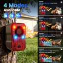 Upgraded Motion Sensor Alarm Outdoor, Radar + IR Dual Protection to Deter Deer, 130dB Dog Bark w Strobe Light, 10 Sounds & 20S Recording, Solar Waterproof Motion Detector for Garden Yard Farm