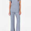 ANRABESS Lounge Sets For Women Summer Rib Knit 2 Piece Pajama Sets 2026 Casual Spring Beach Vacation Outfits Airport Clothes size L