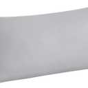BEDELITE Body Pillow Case Cover, Rayon Made from Bamboo, Cooling Body Pillow Cover for Hot Sleepers and Night Sweats, Breathable & Silky Soft Full Long Pillow Case (Silver Grey, 20x54 Inches)