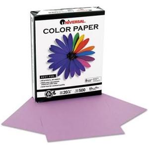 Universal Premium Color Copy/Laser Paper, Orchid, 20lb, Letter, 500 Sheets (11212)